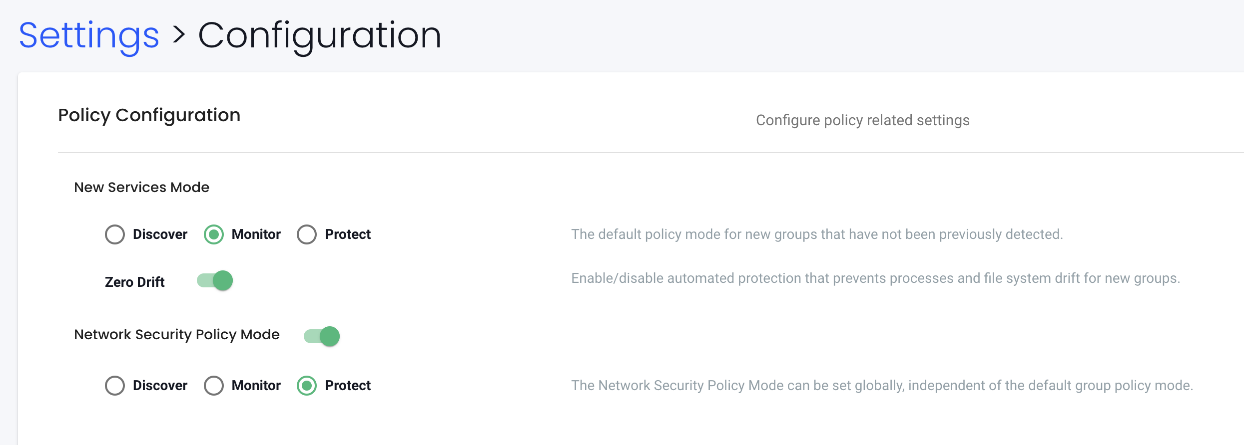 configuration